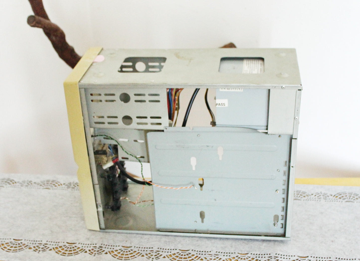 Vintage 90s AT Desktop Computer Case | Retro Beige PC Tower with Turbo Button & LED Display | Collector’s Industrial Tech Decor