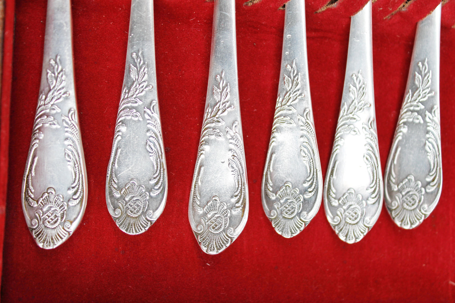 Set of 6 vintage silverplated forks in original box - vintage silverware - vintage kitchen - USSR forks - 1970ss
