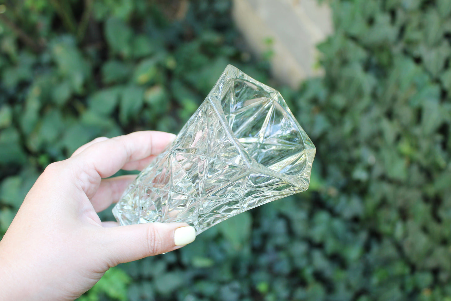Small vintage glass vase - USSR beautiful vintage vase - soviet small vase - home decor vase - 1980s