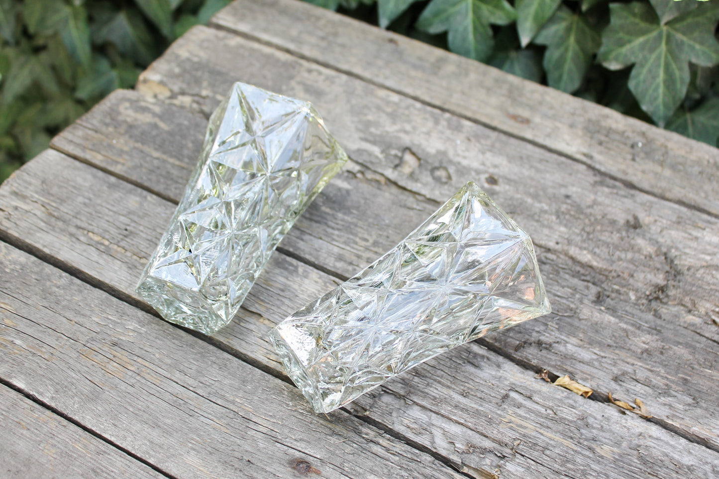 Small vintage glass vase - USSR beautiful vintage vase - soviet small vase - home decor vase - 1980s