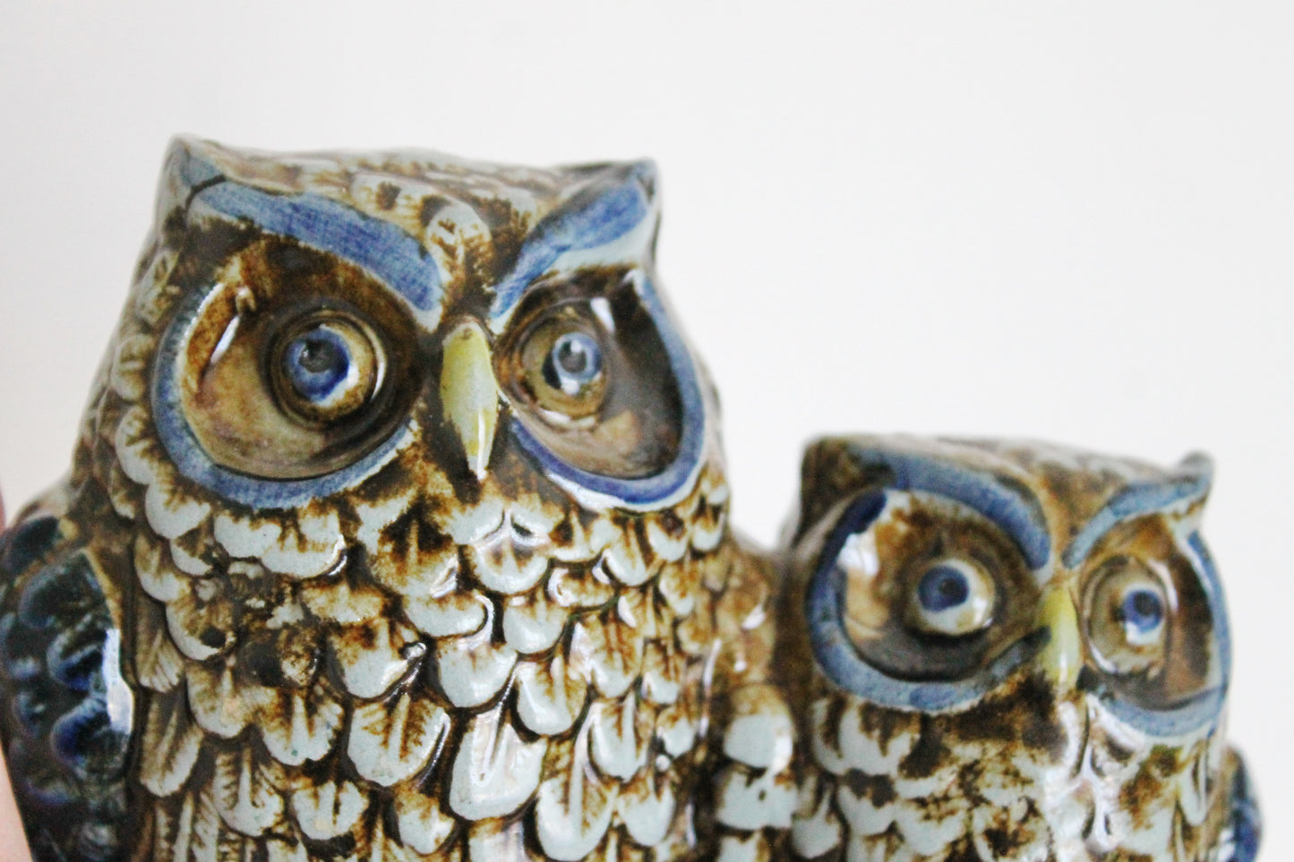 Vintage porcelain Owls couple 5x4 inches - Germany vintage - Home decor - 1980s