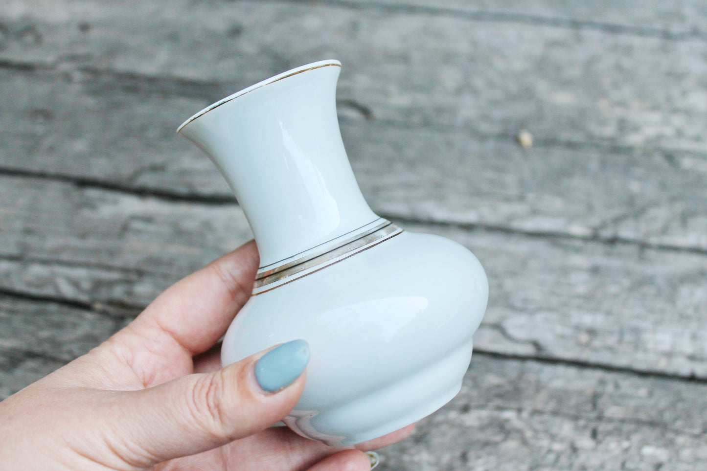 Vintage porcelain small vase - Baranivka porcelain factory - mini vase - cute vintage mini vase - 1960s