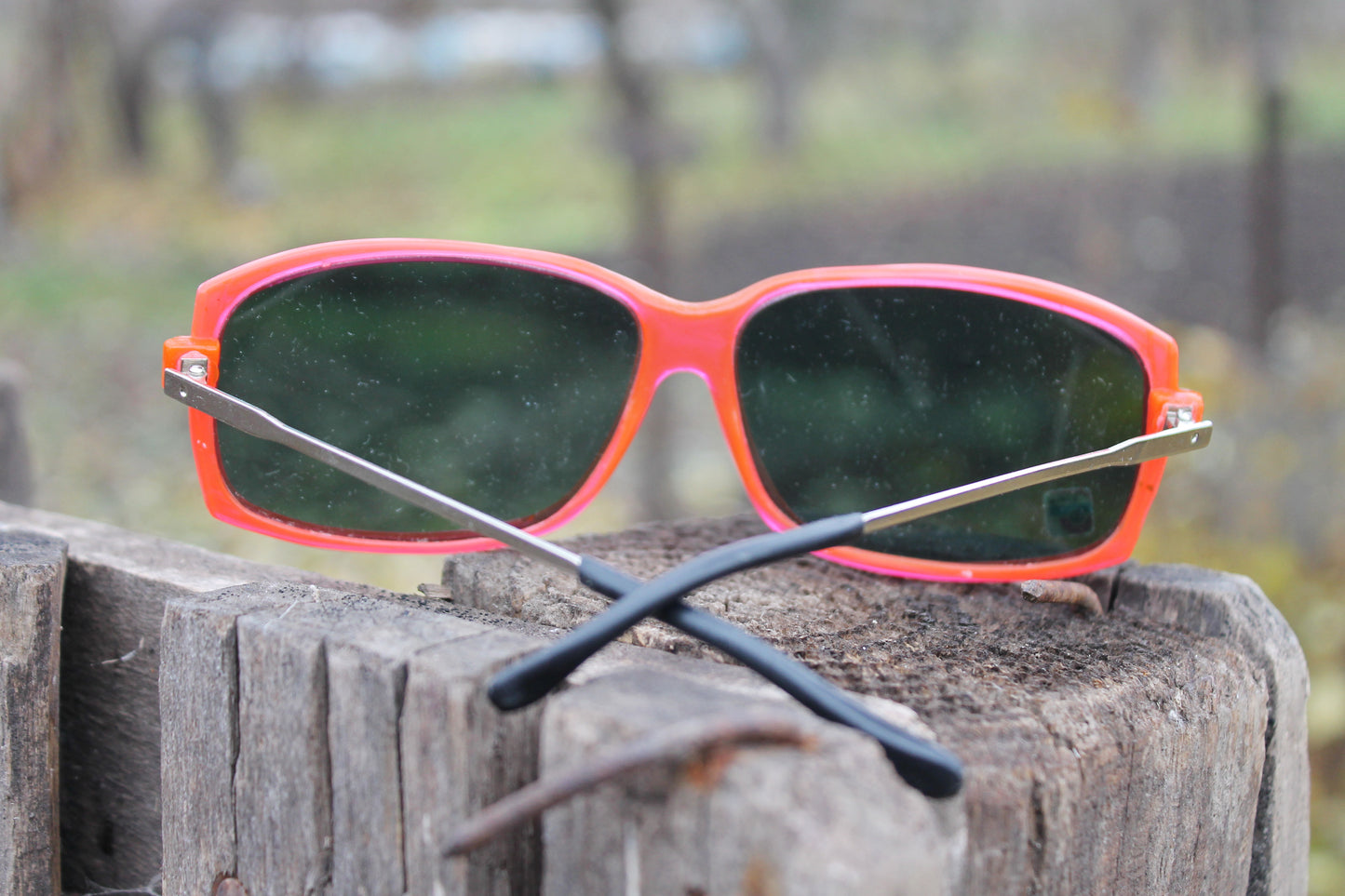 Vintage red sunglasses in original box - Collectible glasses - - Soviet sunglasses - Retro glasses - 1993