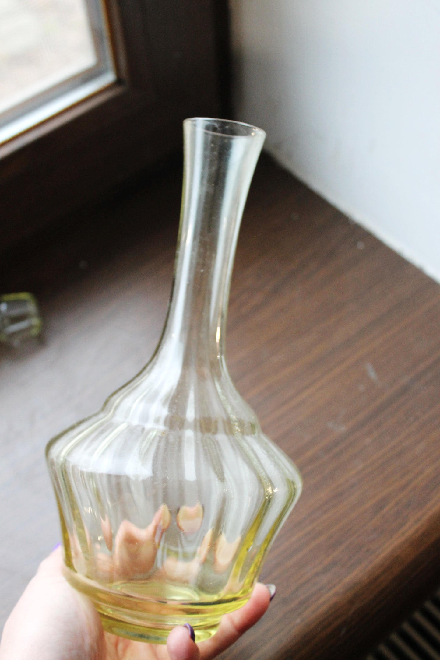 Vintage Carafe - Soviet Glass Wine Bottle - Decanter for Vodka or Wine with a Stopper - USSR Dinnerware - Soviet Whiskey Carafe - 1970s