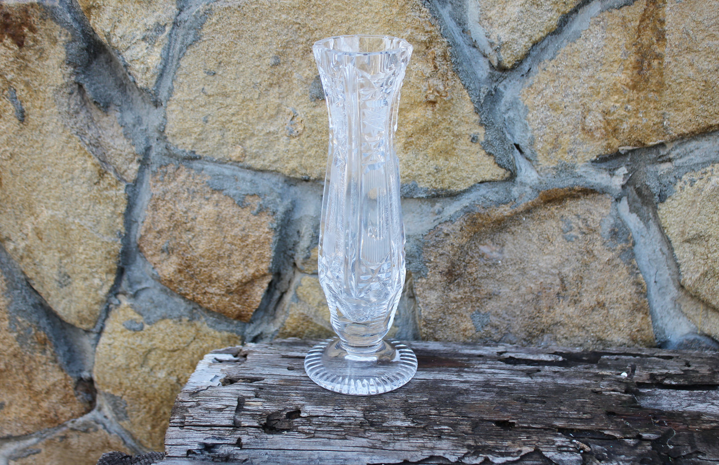 Small vintage glass vase 5.9 inches - beautiful vintage vase - Germany thin vase - home decor vase - 1980s