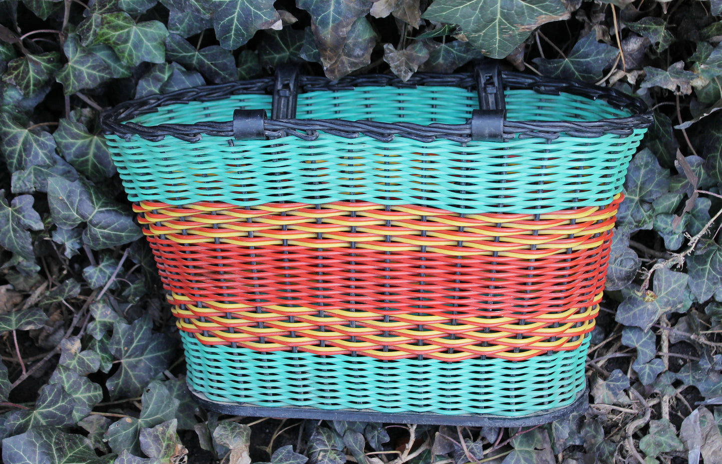Vintage basket -Go shopping - Made in USSR - Vintage home bag - Plastic basket - Picnic basket - reusable bag - 1970s