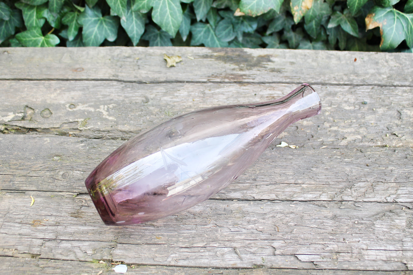 Vintage glass bottle - USSR vase - USSR Carafe - Soviet Glass Wine Bottle - Soviet Whiskey Carafe - 1970s