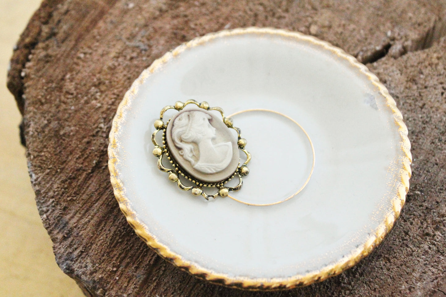 Vintage Antique Cameo - Vintage Soviet Mother's Day Jewelry - Jewelry Gift USSR - Art Deco Cameo