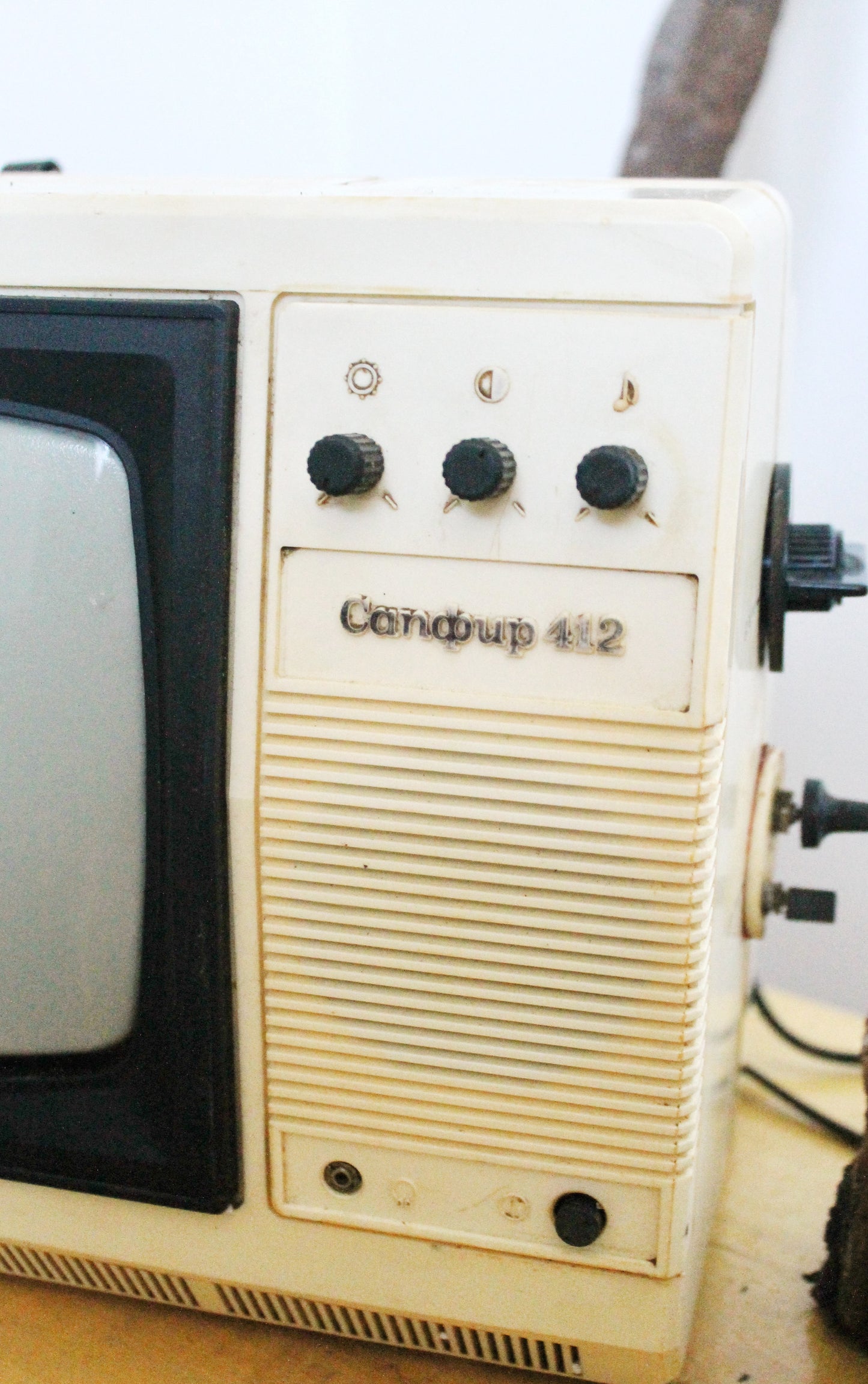 Soviet vintage small TV - television set - made in USSR - working vintage TV - 1985 - Sapphire-412