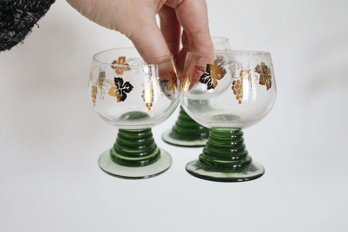 Set of 3 vintage liqueur glasses - Germany beautiful vintage glasses - home decor glasses - 1970s