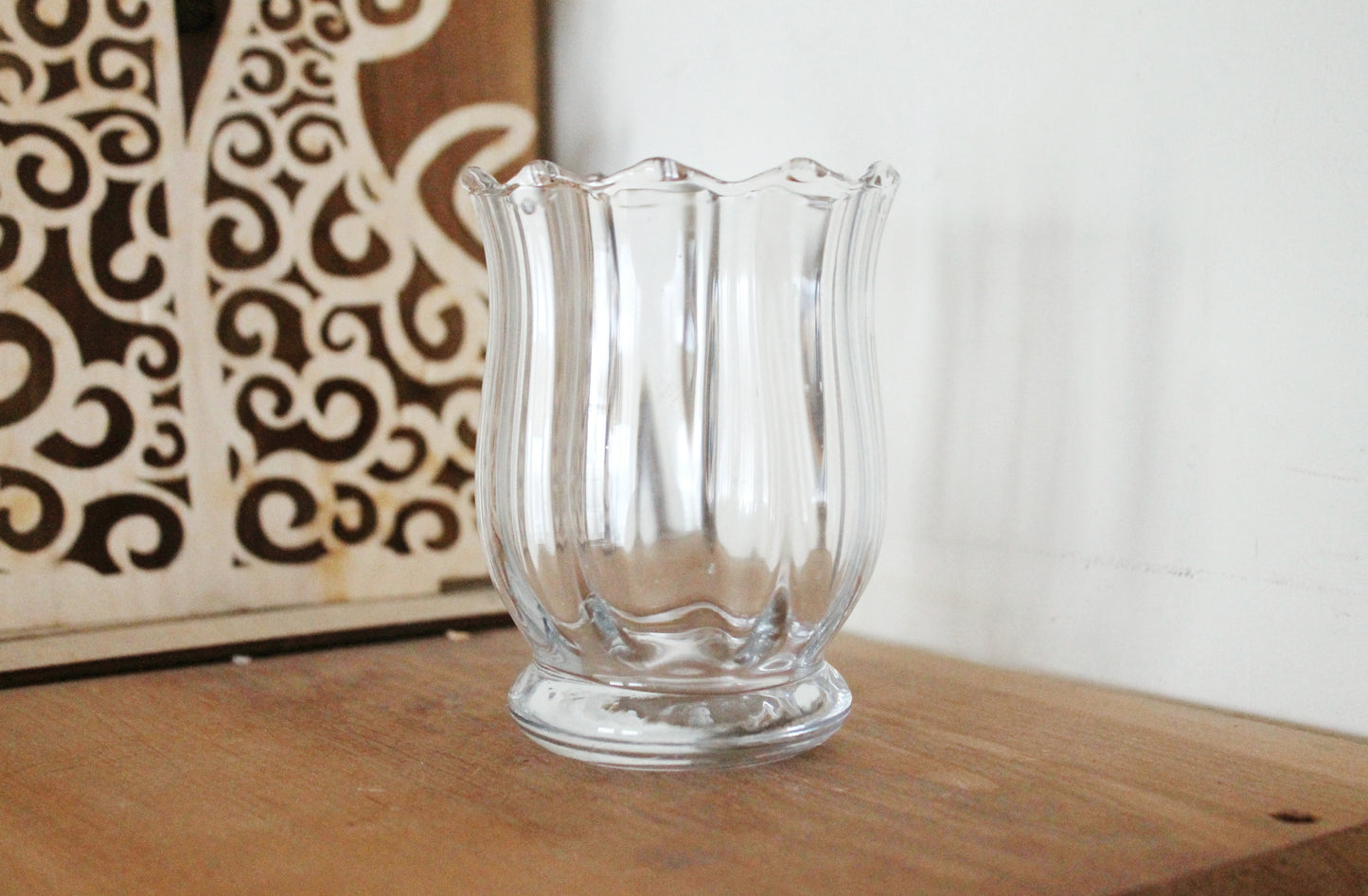 Small vintage glass vase 4.3 inches - beautiful vintage vase - Germany small vase - home decor vase - 1980s