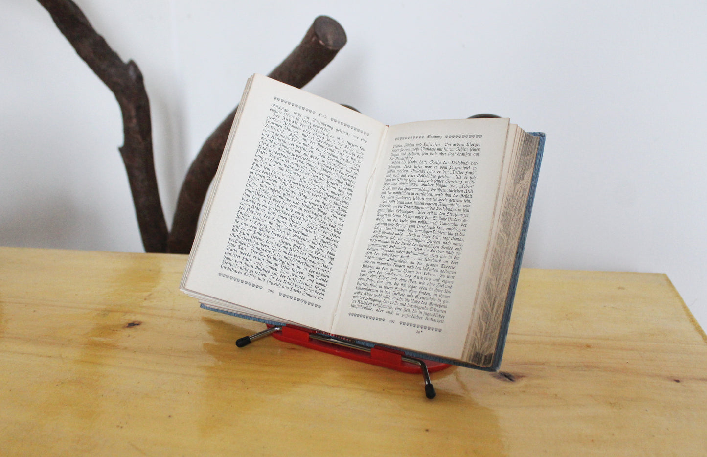 Vintage Germany red Book Stand - Book Holder - Back to School - 1980s