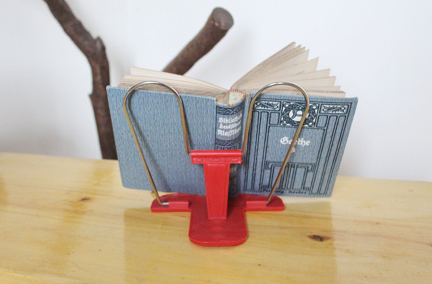 Vintage Germany red Book Stand - Book Holder - Back to School - 1980s