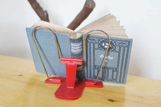 Vintage Germany red Book Stand - Book Holder - Back to School - 1980s