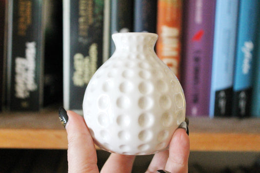 Vintage white porcelain small vase 3.7 inches - made in Germany - mini vase - cute vintage mini vase - 1980s