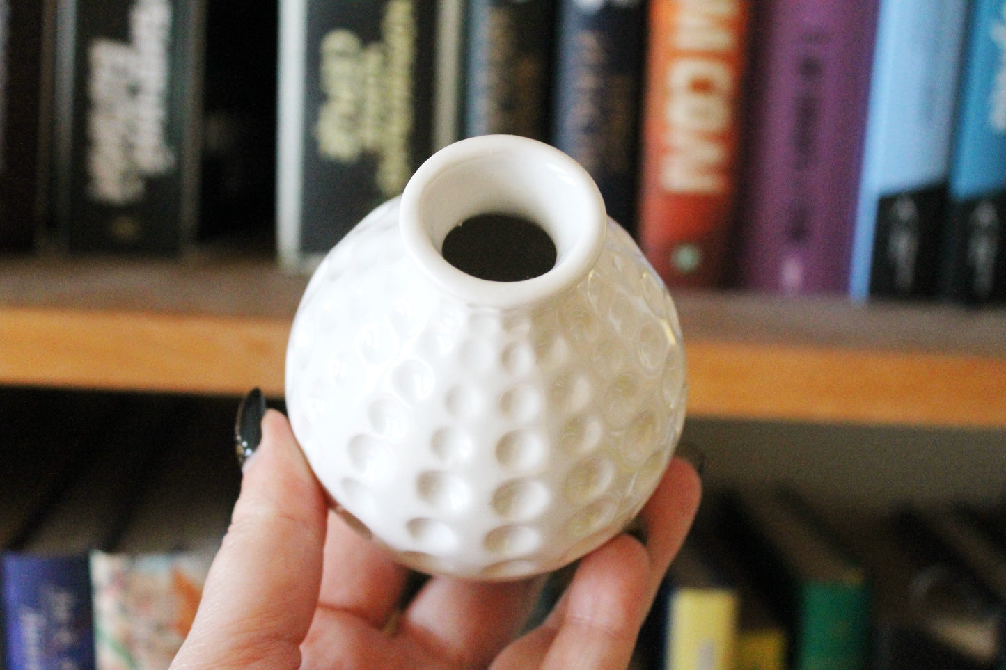Vintage white porcelain small vase 3.7 inches - made in Germany - mini vase - cute vintage mini vase - 1980s