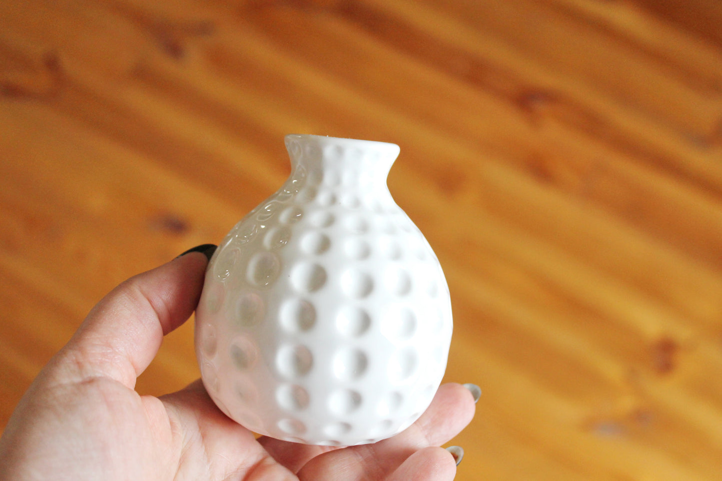 Vintage white porcelain small vase 3.7 inches - made in Germany - mini vase - cute vintage mini vase - 1980s