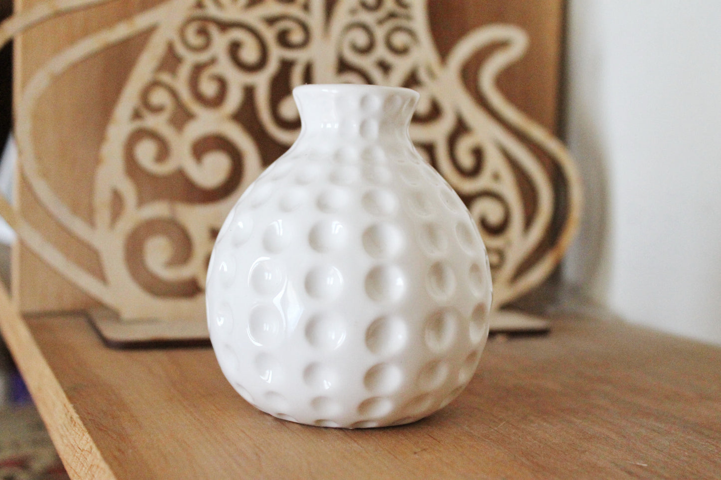 Vintage white porcelain small vase 3.7 inches - made in Germany - mini vase - cute vintage mini vase - 1980s