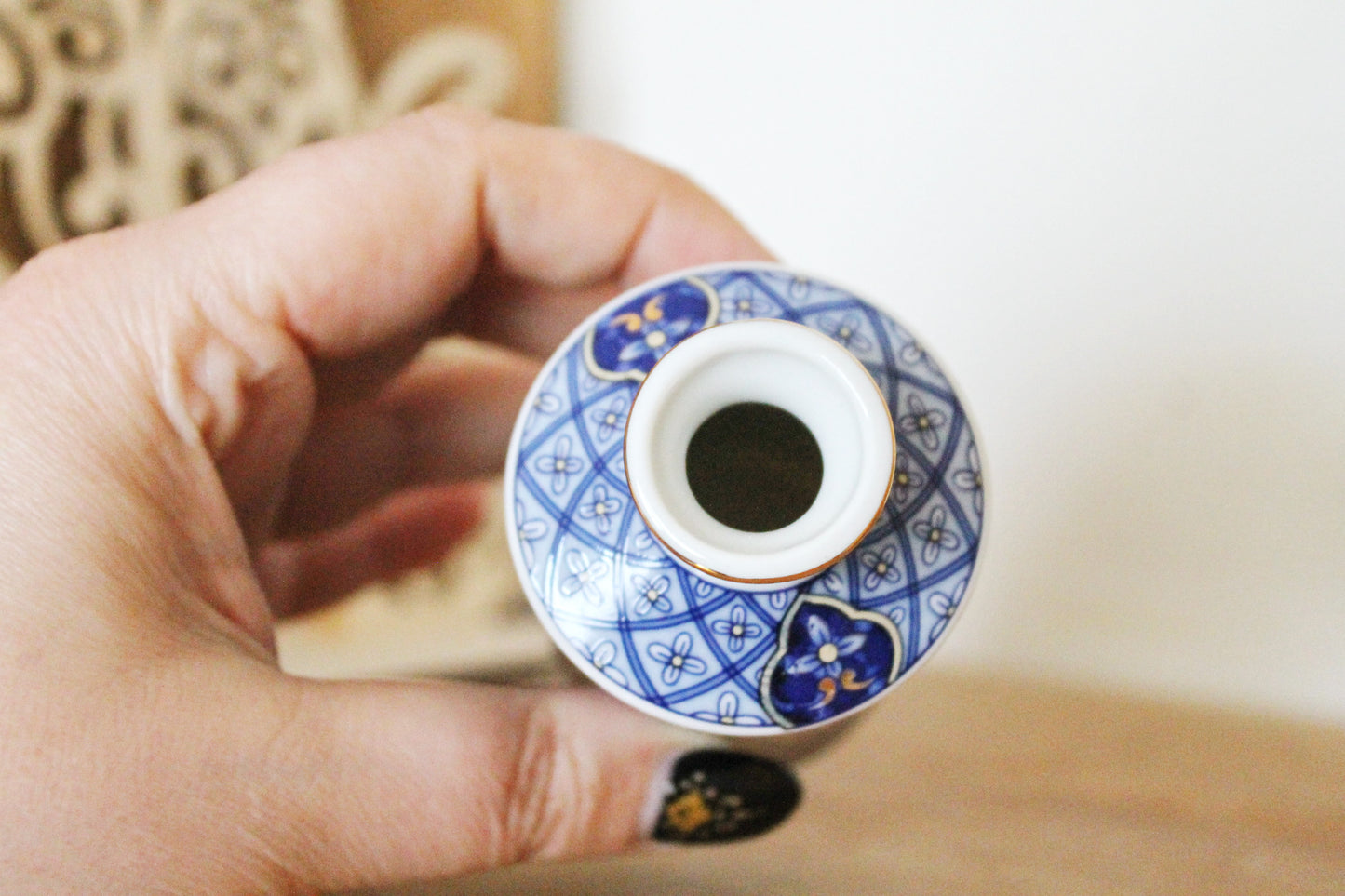 Vintage porcelain small vase 3.5 inches - made in Germany - gift mini vase - cute vintage mini vase - 1980s