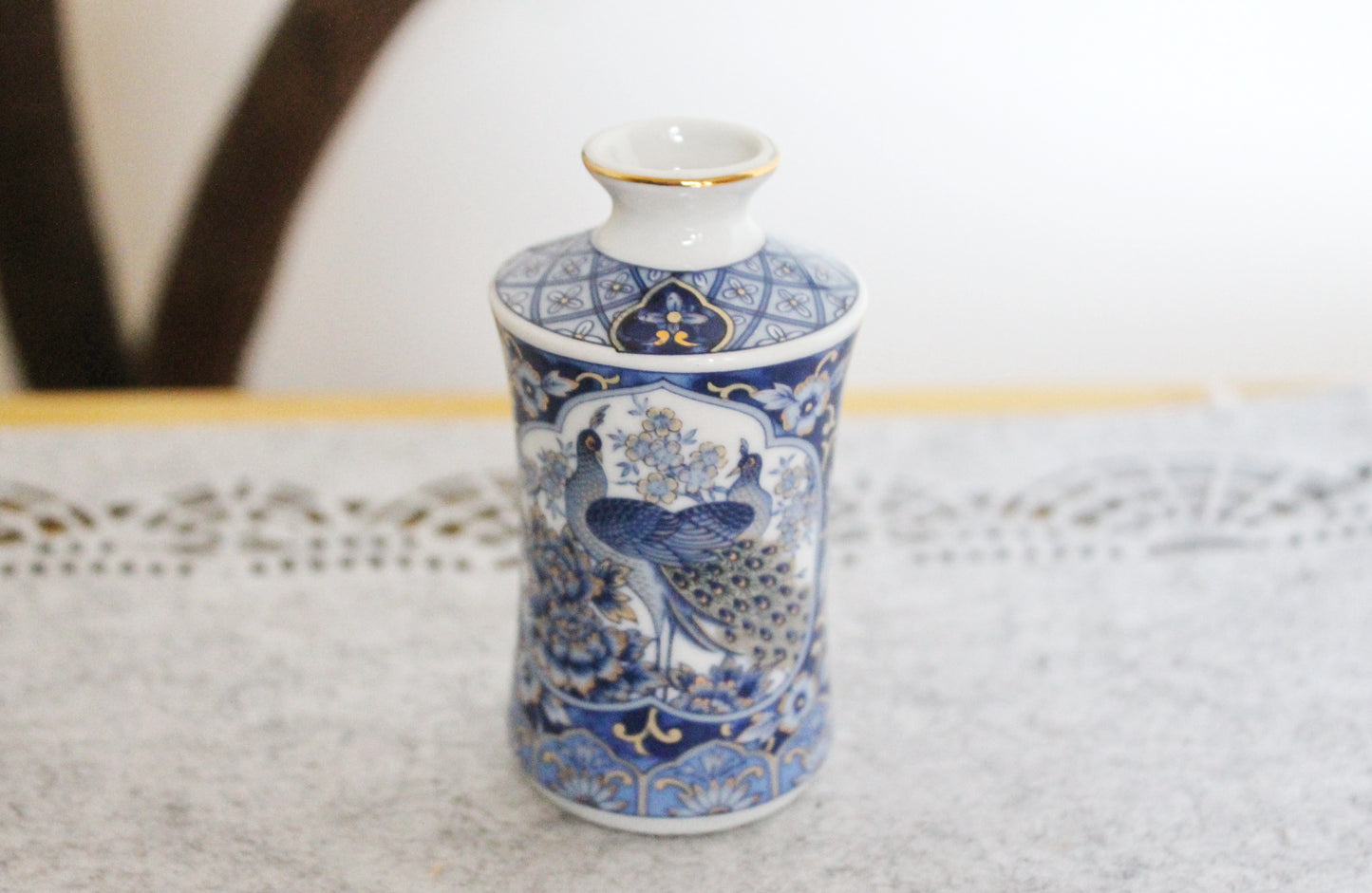 Vintage porcelain small vase 3.5 inches - made in Germany - gift mini vase - cute vintage mini vase - 1980s
