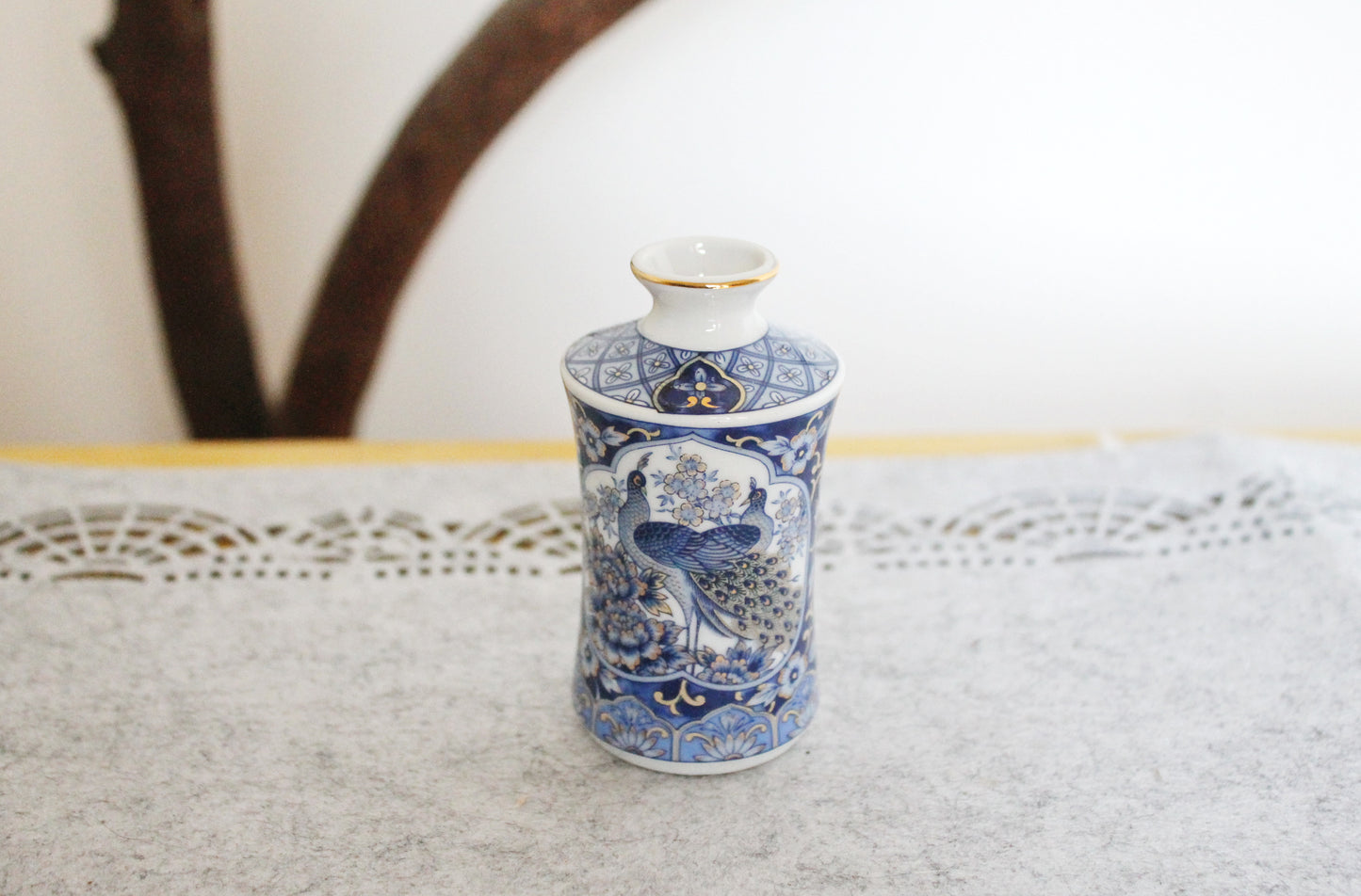 Vintage porcelain small vase 3.5 inches - made in Germany - gift mini vase - cute vintage mini vase - 1980s
