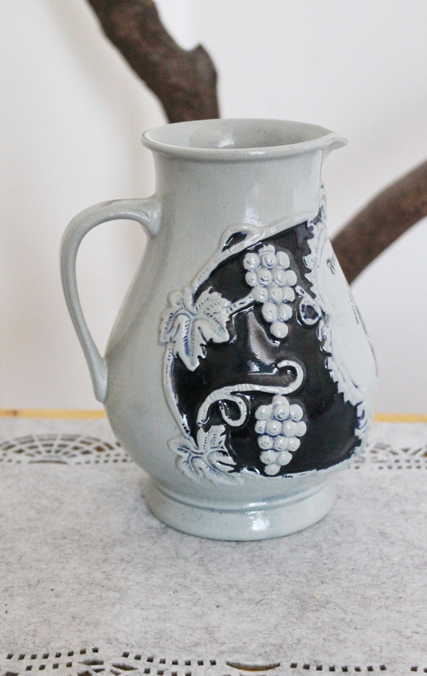 Clay jug - Vintage big Ceramic Pottery Clay Pot - 7.5 inches - Germany vintage jug - 1970s