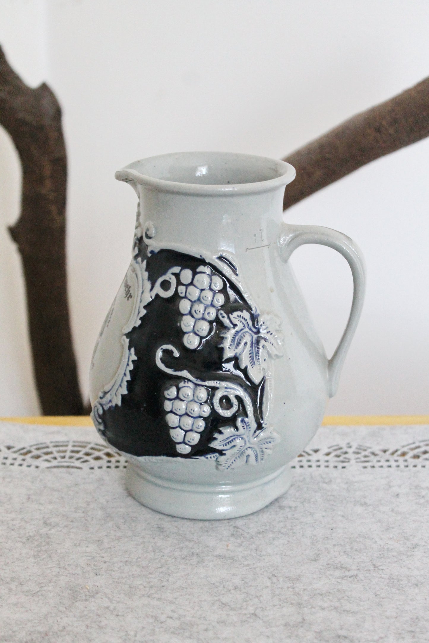 Clay jug - Vintage big Ceramic Pottery Clay Pot - 7.5 inches - Germany vintage jug - 1970s