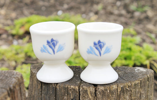 Set of two Vintage porcelain egg holders - 2.3 inches - Vintage Germany ceramic egg stand - 1980s