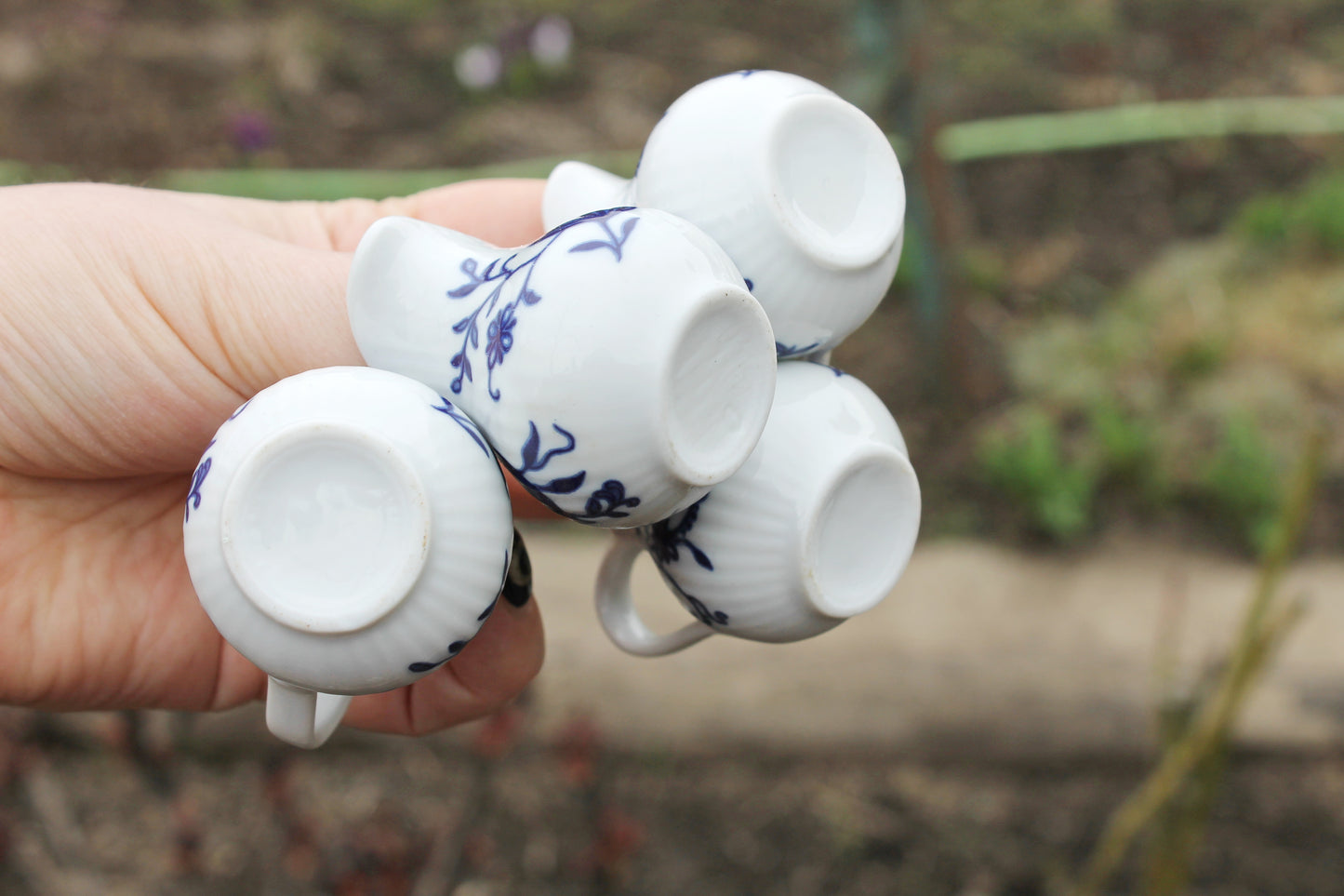 Set of 4 Vintage Porcelain souvenir mini jugs - made in Germany - gift mini jugs - 1980-1990s