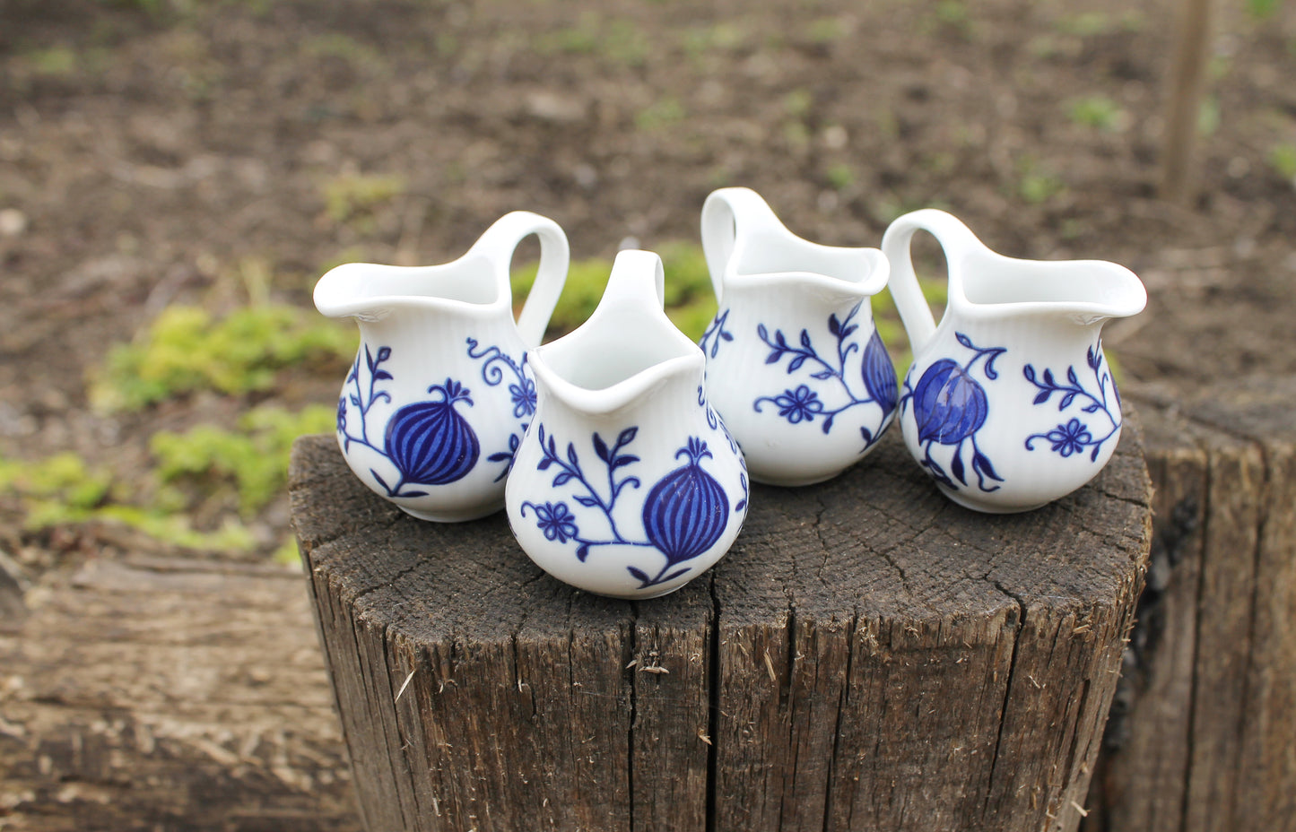 Set of 4 Vintage Porcelain souvenir mini jugs - made in Germany - gift mini jugs - 1980-1990s