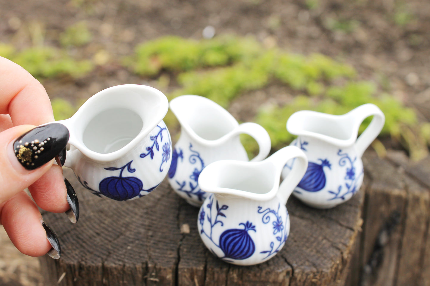 Set of 4 Vintage Porcelain souvenir mini jugs - made in Germany - gift mini jugs - 1980-1990s