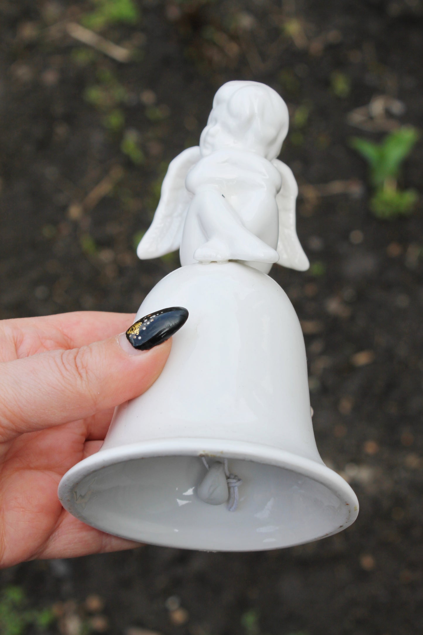 Vintage beautiful ceramic Angel Bell - 5.9 inches - Vintage Souvenir Gift - Germany porcelain