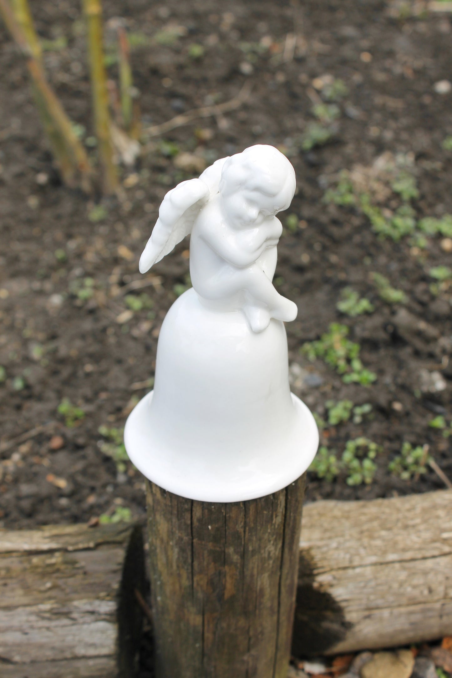 Vintage beautiful ceramic Angel Bell - 5.9 inches - Vintage Souvenir Gift - Germany porcelain