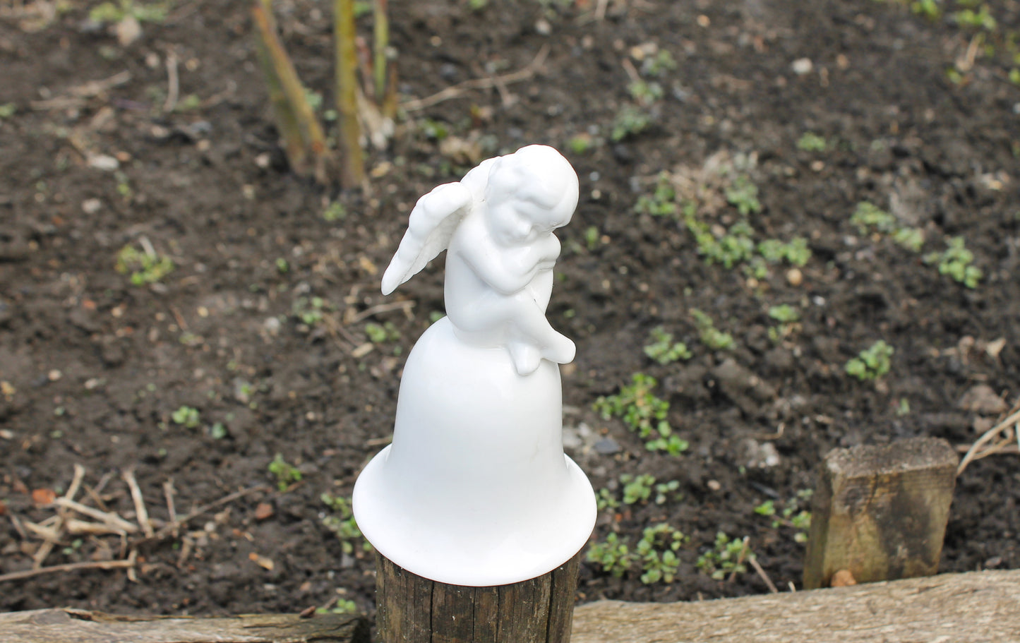 Vintage beautiful ceramic Angel Bell - 5.9 inches - Vintage Souvenir Gift - Germany porcelain