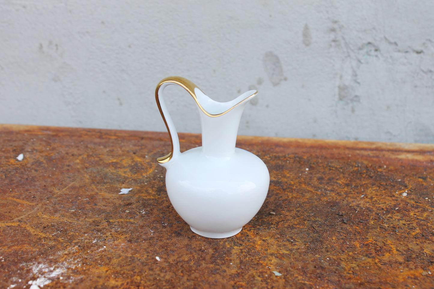 Vintage porcelain small jug - small vase - Luxembourg Pont Adolphe - 3.6 inches - made in Germany - 1990s