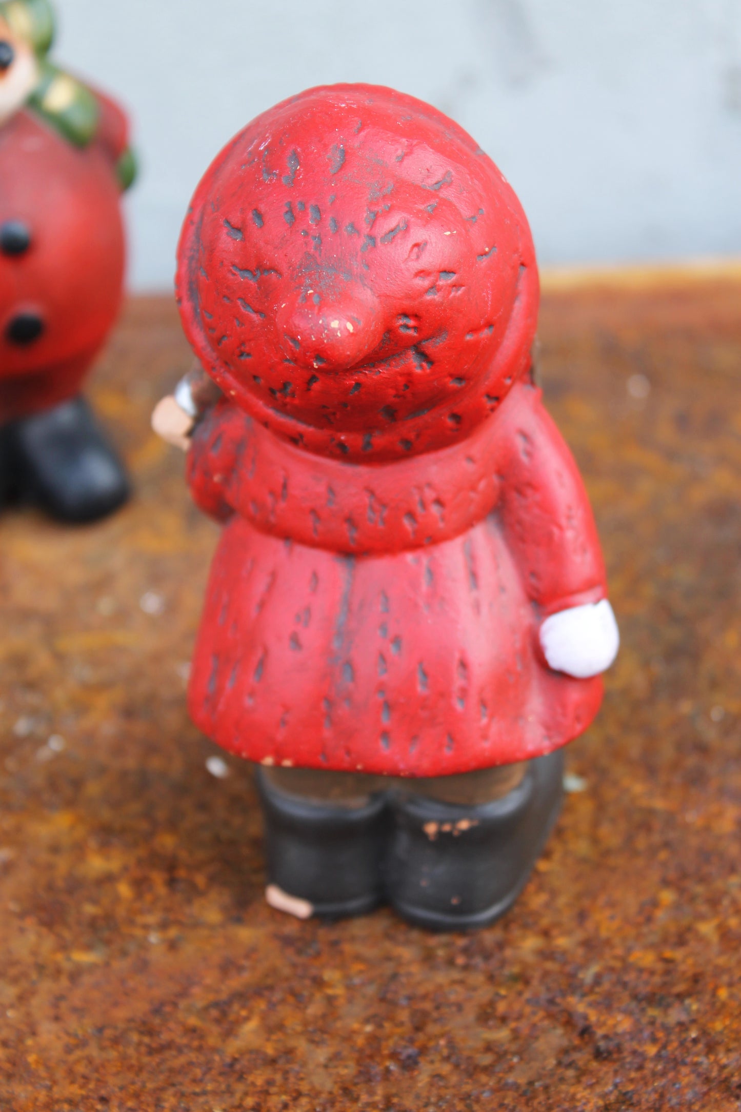 Set of 3 Vintage clay Christmas figurines - 5.9 inches - Christmas gift figurine - vintage decor - Germany vintage - 2000s