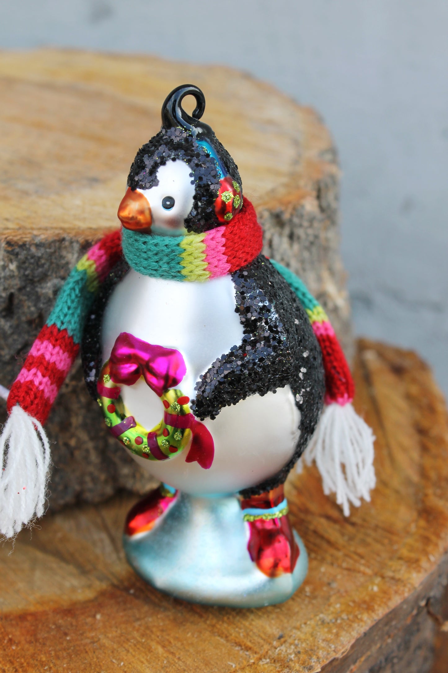 Christmas tree toys - Two penguins - Germany vintage - Christmas - New Year Glass Ornament, Made in Germany - 2000s