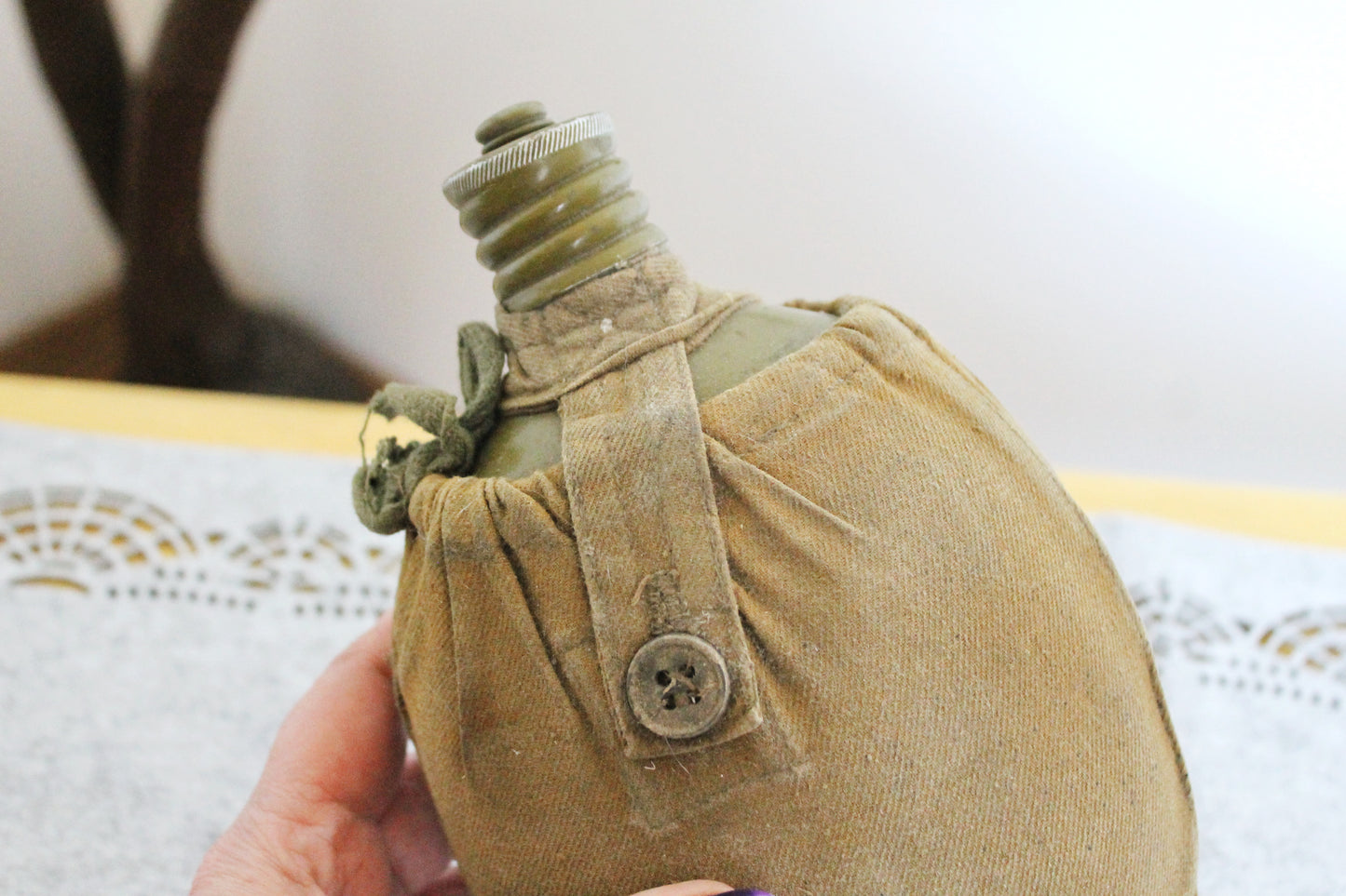 USSR Soldier's Canteen - Flask for Water - Army flask - Bottle with Cover Pouch - 1970s