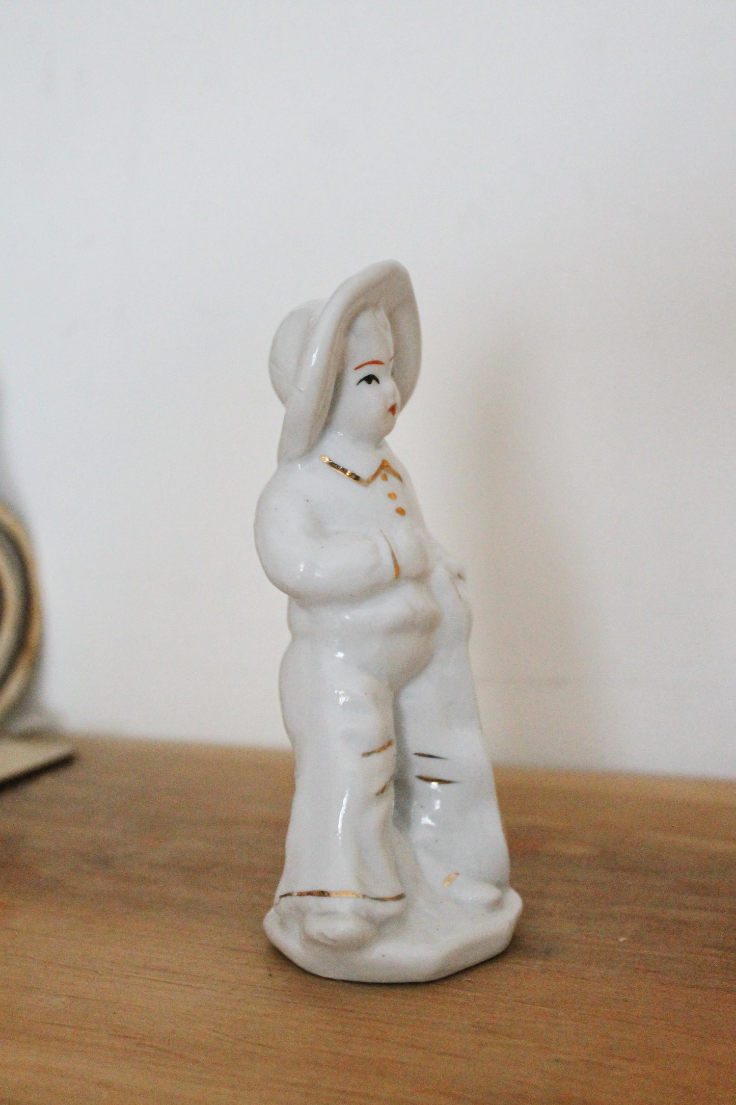 Vintage Porcelain - A Boy with his guitar - Germany porcelain figurine - vintage decor - Germany vintage - 1990s
