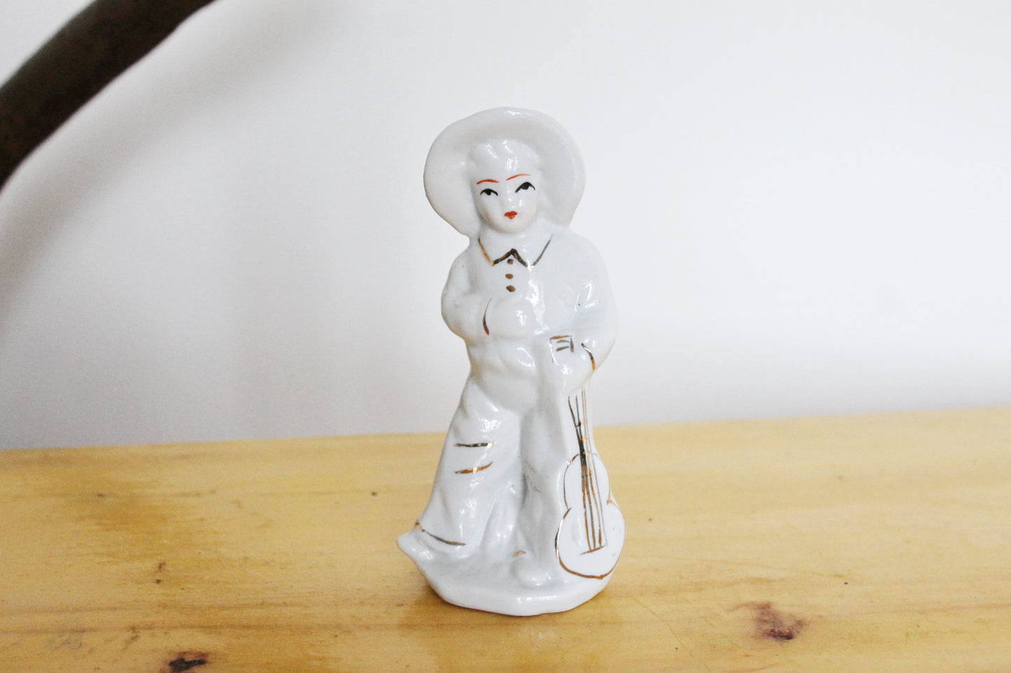 Vintage Porcelain - A Boy with his guitar - Germany porcelain figurine - vintage decor - Germany vintage - 1990s