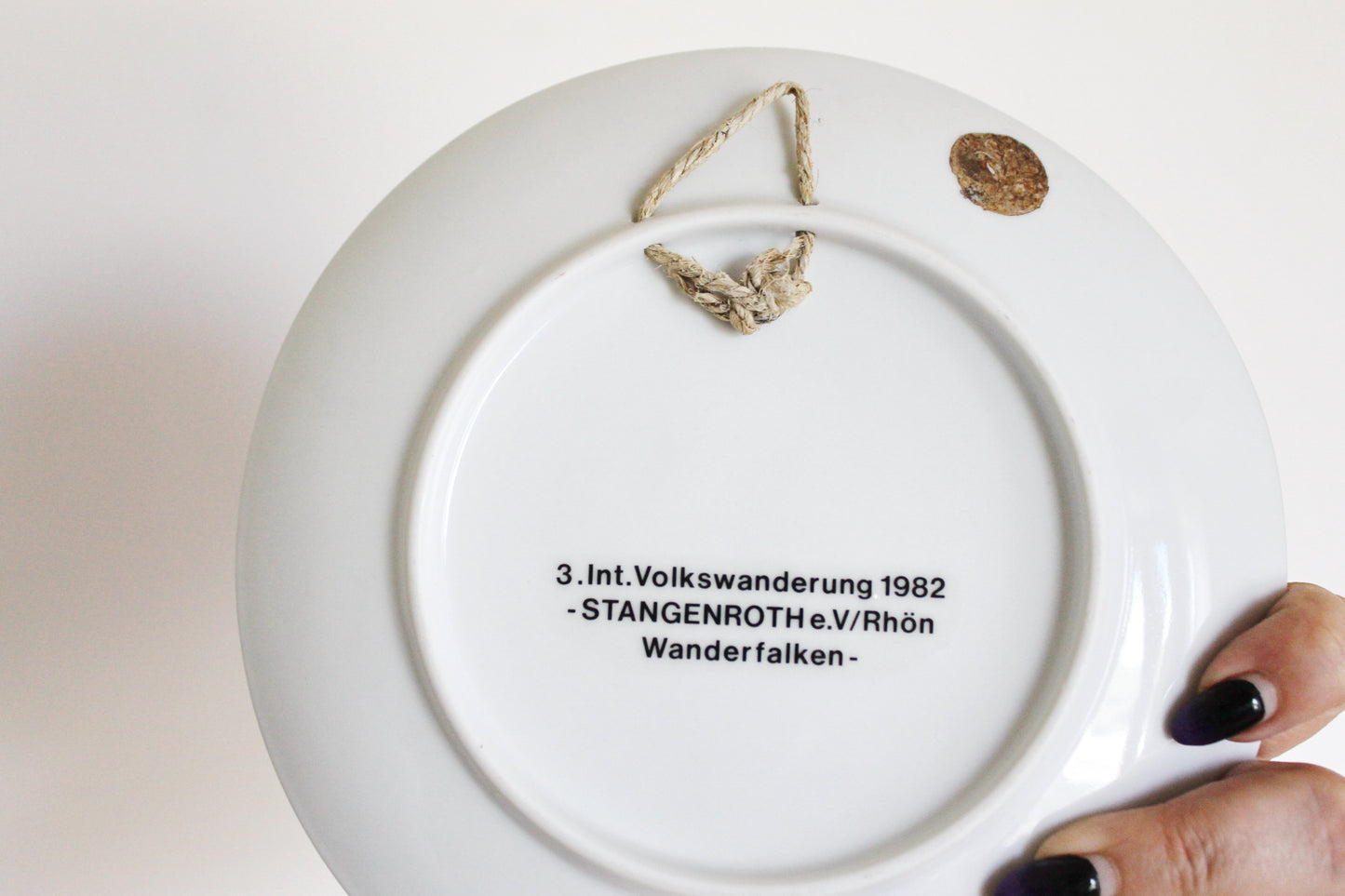 Vintage decorative porcelain plate 7.3 inches - Wall hanging plate - Germany vintage plate - 1980s