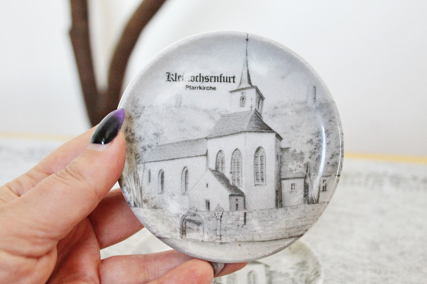 Vintage Germany saucers - set of 4 - Altenkunstadt Germany Porcelain Plates - Trinket Dishes