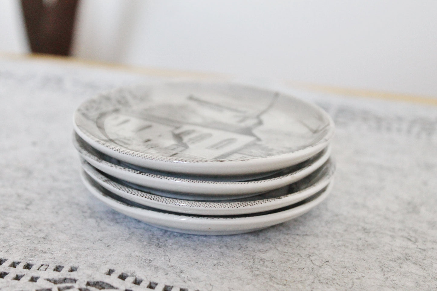 Vintage Germany saucers - set of 4 - Altenkunstadt Germany Porcelain Plates - Trinket Dishes