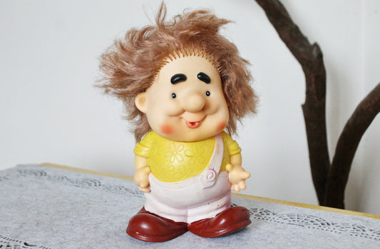 Soviet Rubber Toy 8.7 inches - Carlson, who lives on the roof - Vintage USSR Toy - Soviet character from children's books - 1980s