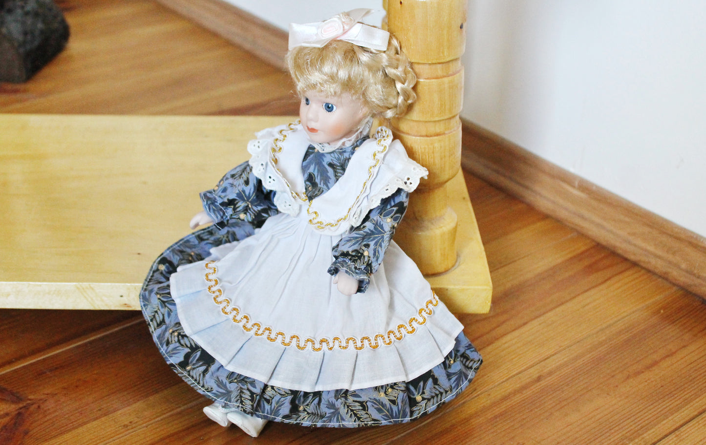 Vintage porcelain doll - 12.6 inches- collectible doll - porcelain Germany doll - 1980s