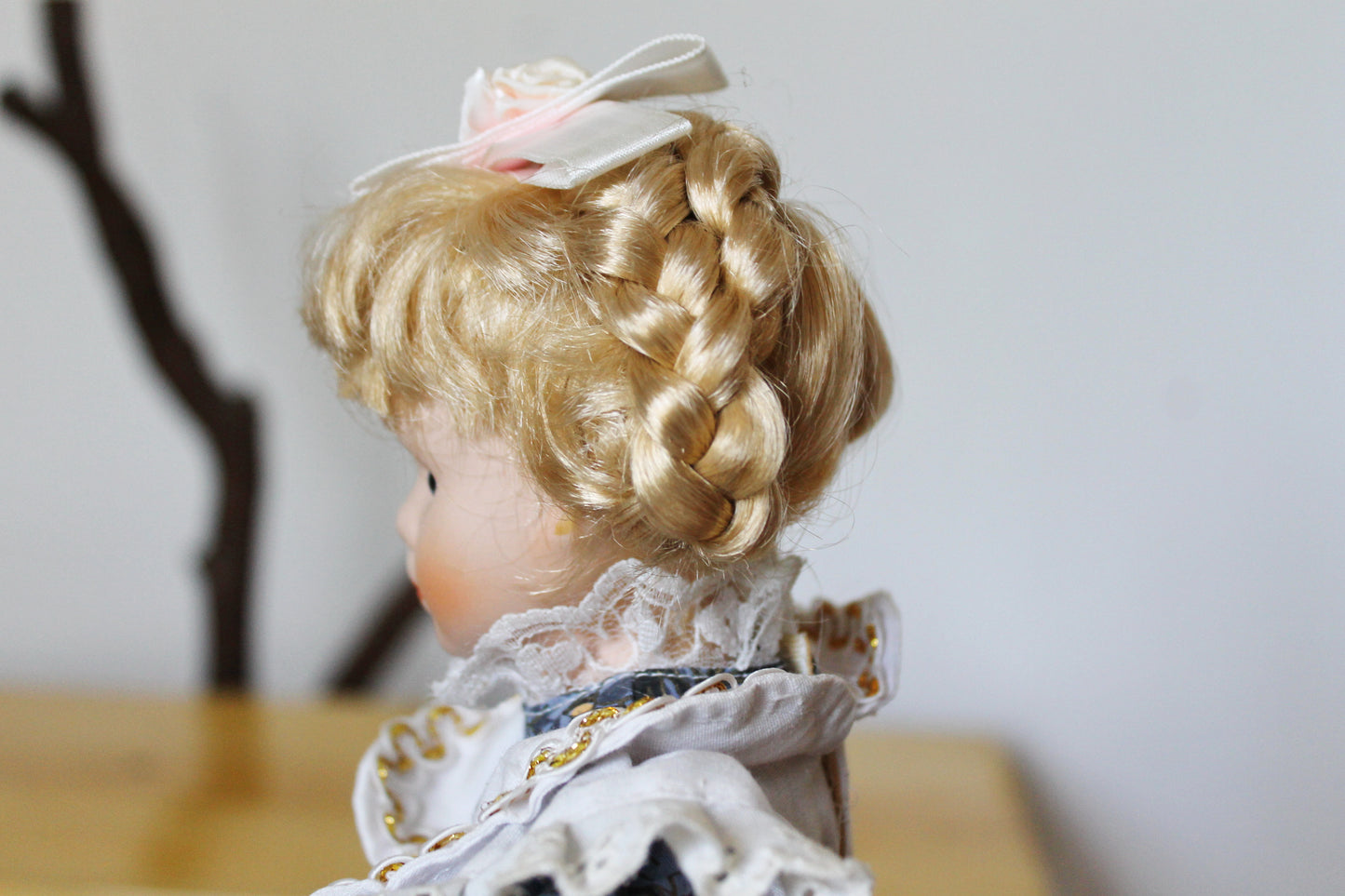 Vintage porcelain doll - 12.6 inches- collectible doll - porcelain Germany doll - 1980s