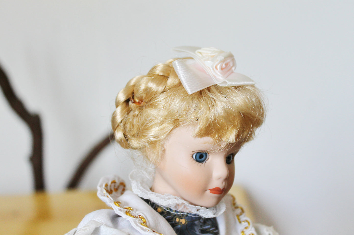Vintage porcelain doll - 12.6 inches- collectible doll - porcelain Germany doll - 1980s