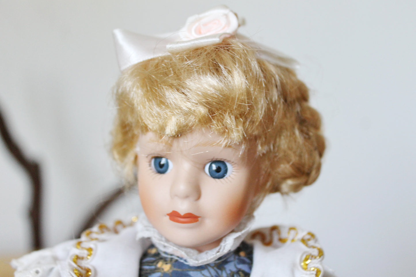 Vintage porcelain doll - 12.6 inches- collectible doll - porcelain Germany doll - 1980s