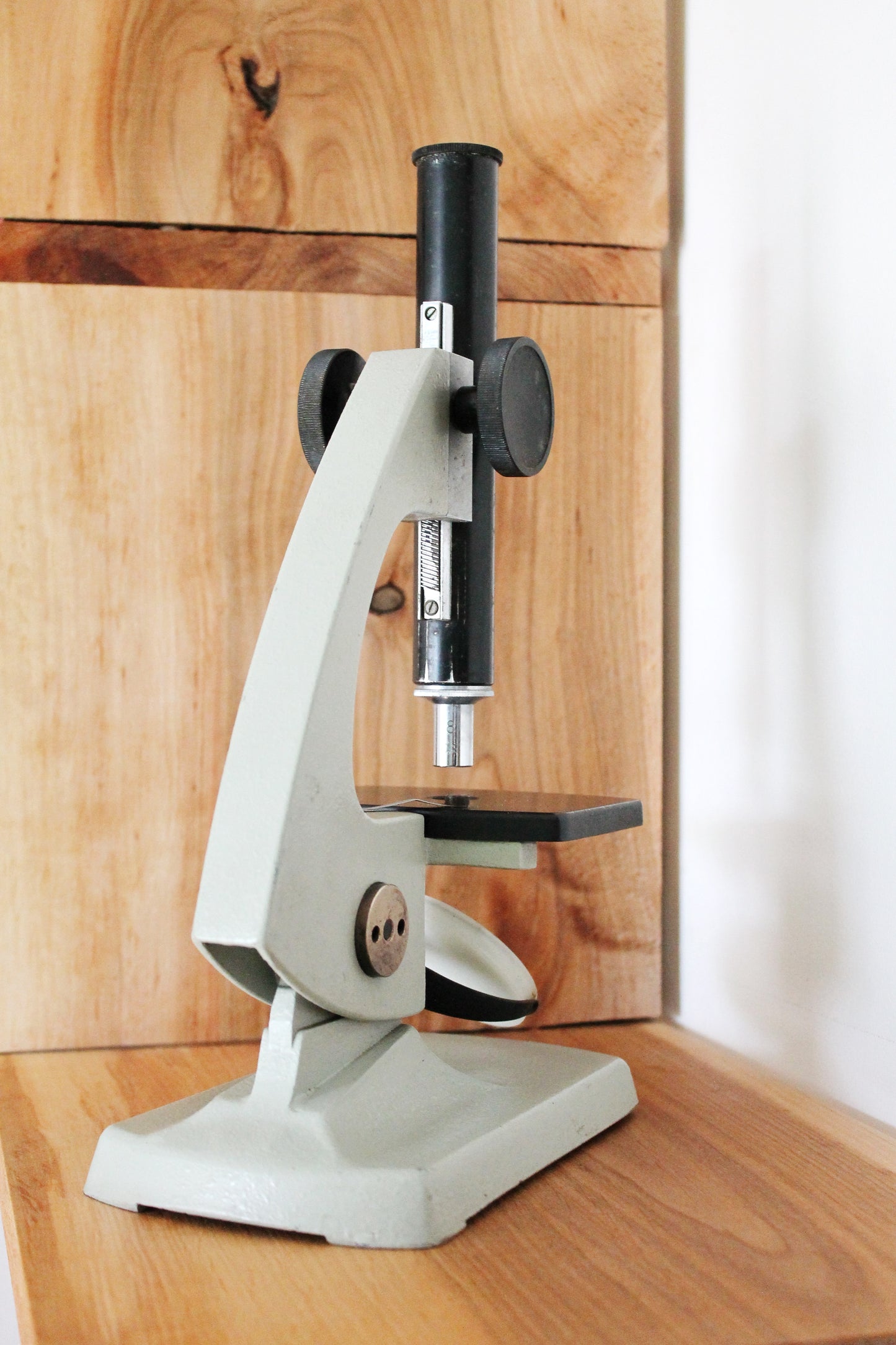Soviet Vintage School Microscope JunNat-1 optical instrument made in USSR - 1980s - Ukrainian vintage