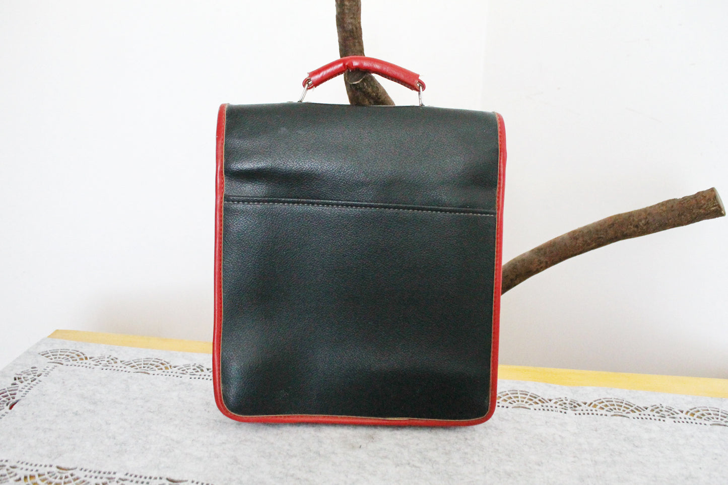 Vintage school red/black bag - Soviet rare bag - USSR School Bag - Book Bag - Soviet School. Made in USSR in 1980